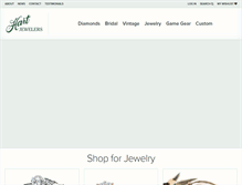 Tablet Screenshot of hartjewelers.com